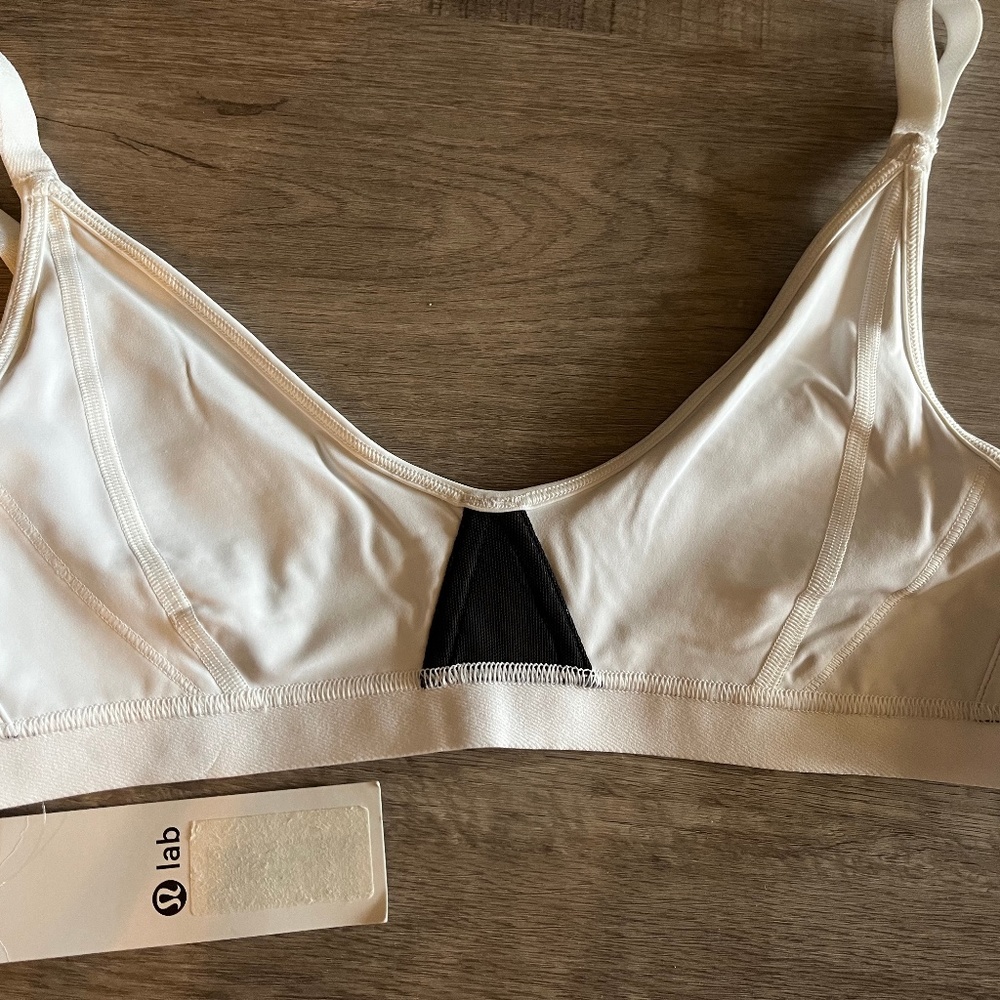 BRAND NEW WITH HANG TAG Lululemon Lab Collection Divert Bra Size 6  Black White